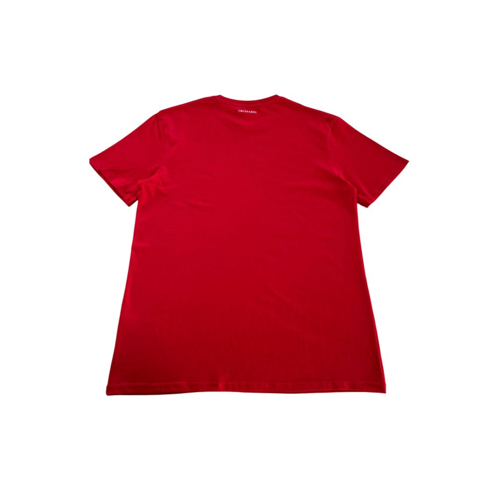 Trussardi Beachwear Red Cotton T-Shirt