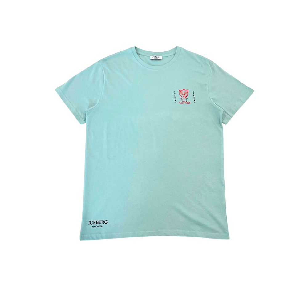 Iceberg Light Blue Cotton T-Shirt
