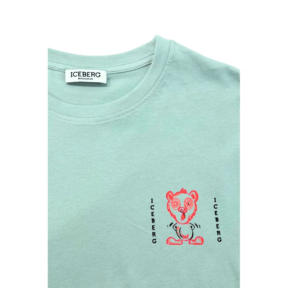 Iceberg Light Blue Cotton T-Shirt