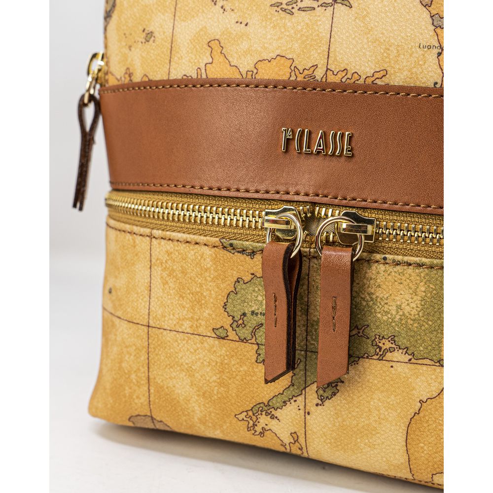Alviero Martini Prima Classe Beige Leather Backpack