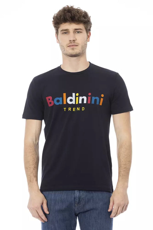Baldinini Trend "Blue Cotton Men T-Shirt"
