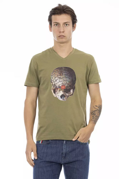 Trussardi Action Green Cotton Mens T-Shirt