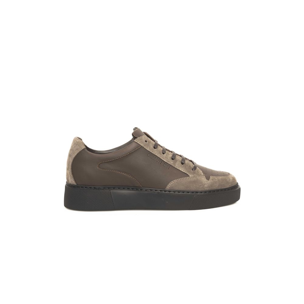 Cerruti 1881 Beige Cowhide Men Sneaker