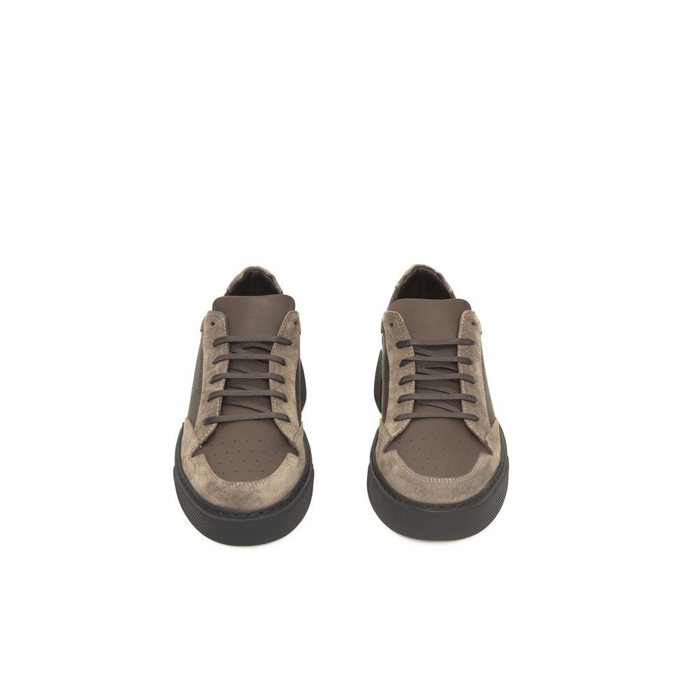 Cerruti 1881 Beige Cowhide Men Sneaker