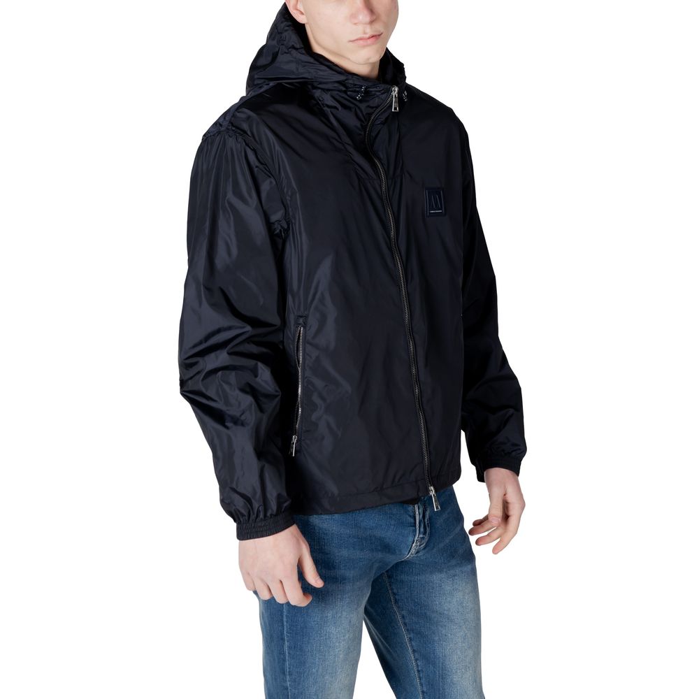 Armani Exchange Blue Polyamide Jacket