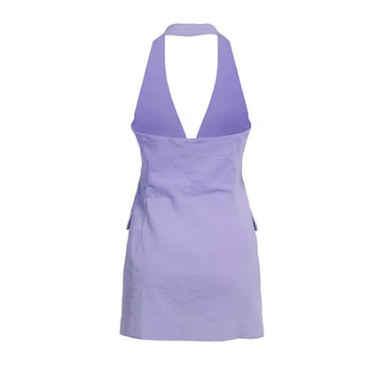 PINKO Purple Linen Dress