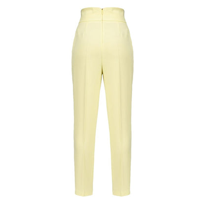 PINKO Yellow Polyester Jeans & Pant