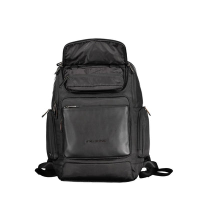 Piquadro Black Recycled Polyethylene Men Backpack