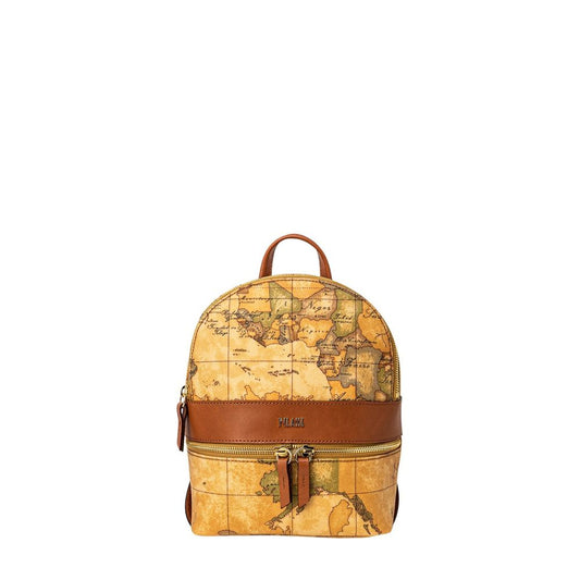 Alviero Martini Prima Classe Beige Leather Backpack