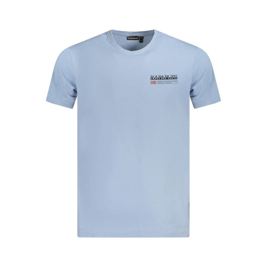 Napapijri Light Blue Cotton Men T-Shirt